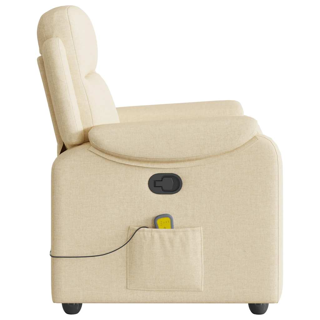 Fauteuil de massage inclinable Crème Tissu - XIOS