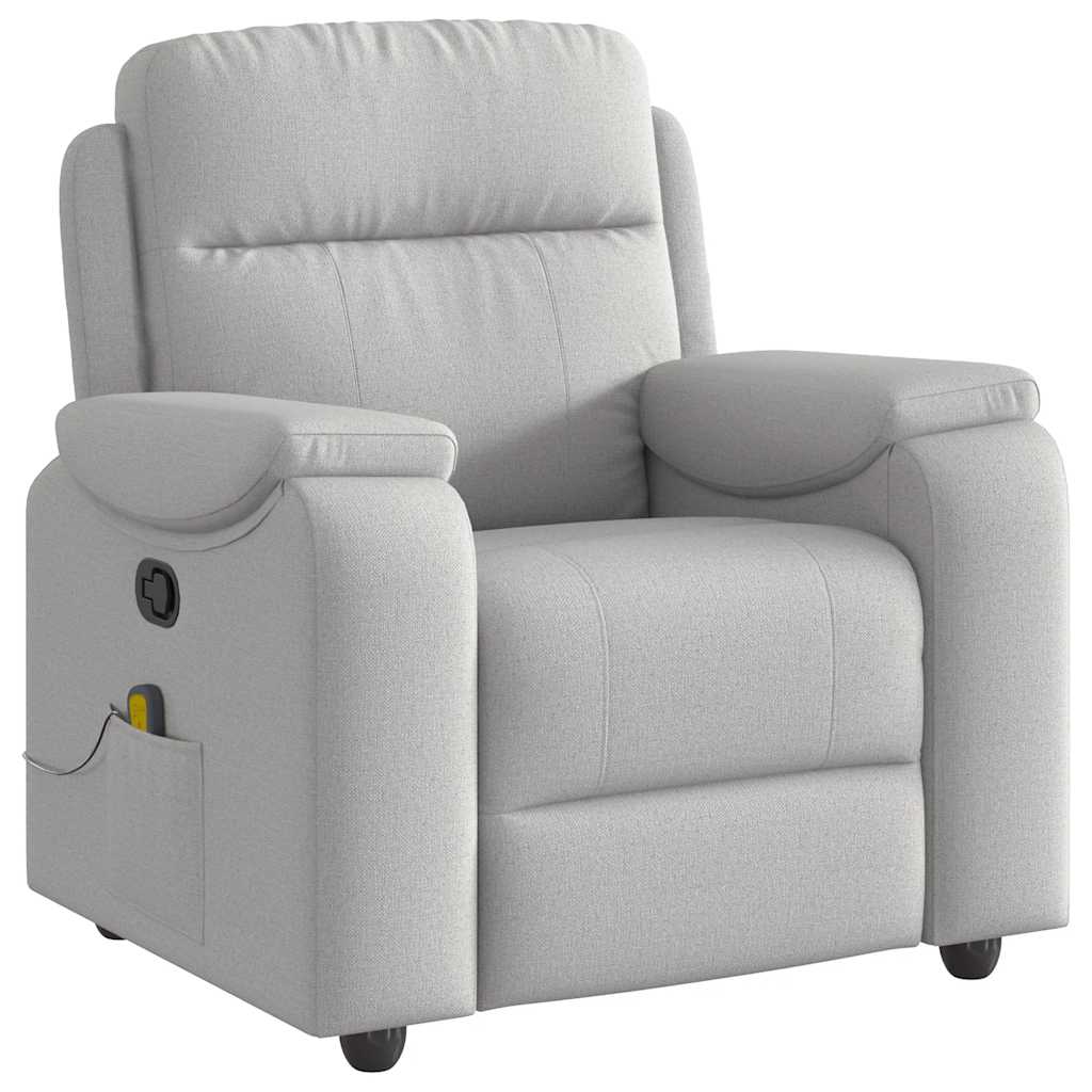 Fauteuil de massage inclinable gris nuage tissu - XIOS