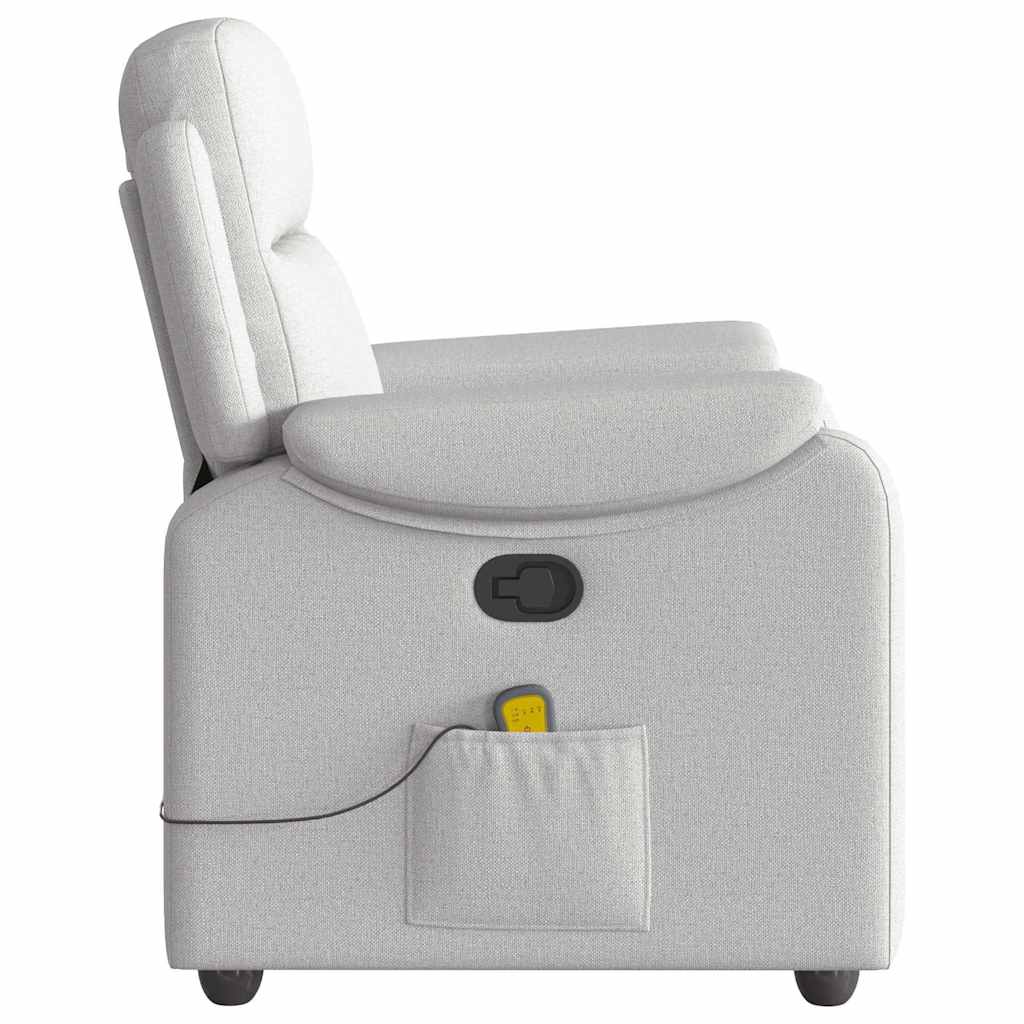 Fauteuil de massage inclinable gris nuage tissu - XIOS