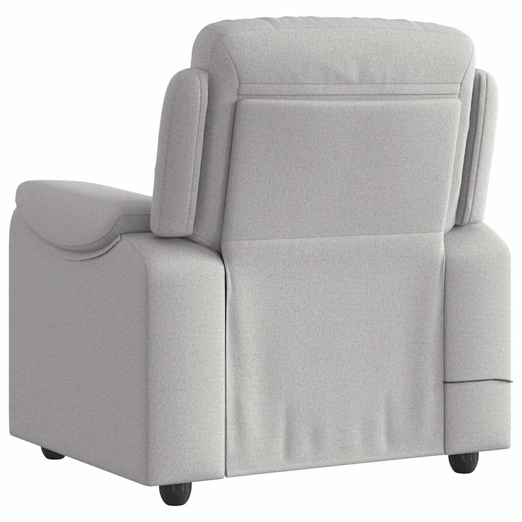 Fauteuil de massage inclinable gris nuage tissu - XIOS