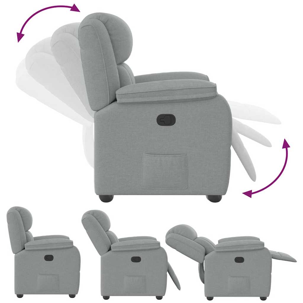 Fauteuil inclinable Gris clair Tissu - XIOS