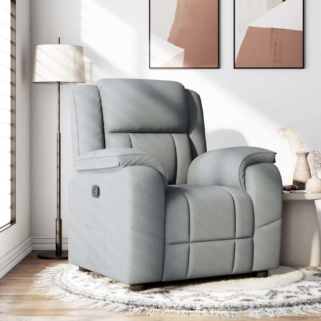 Fauteuil inclinable Gris clair Tissu - XIOS