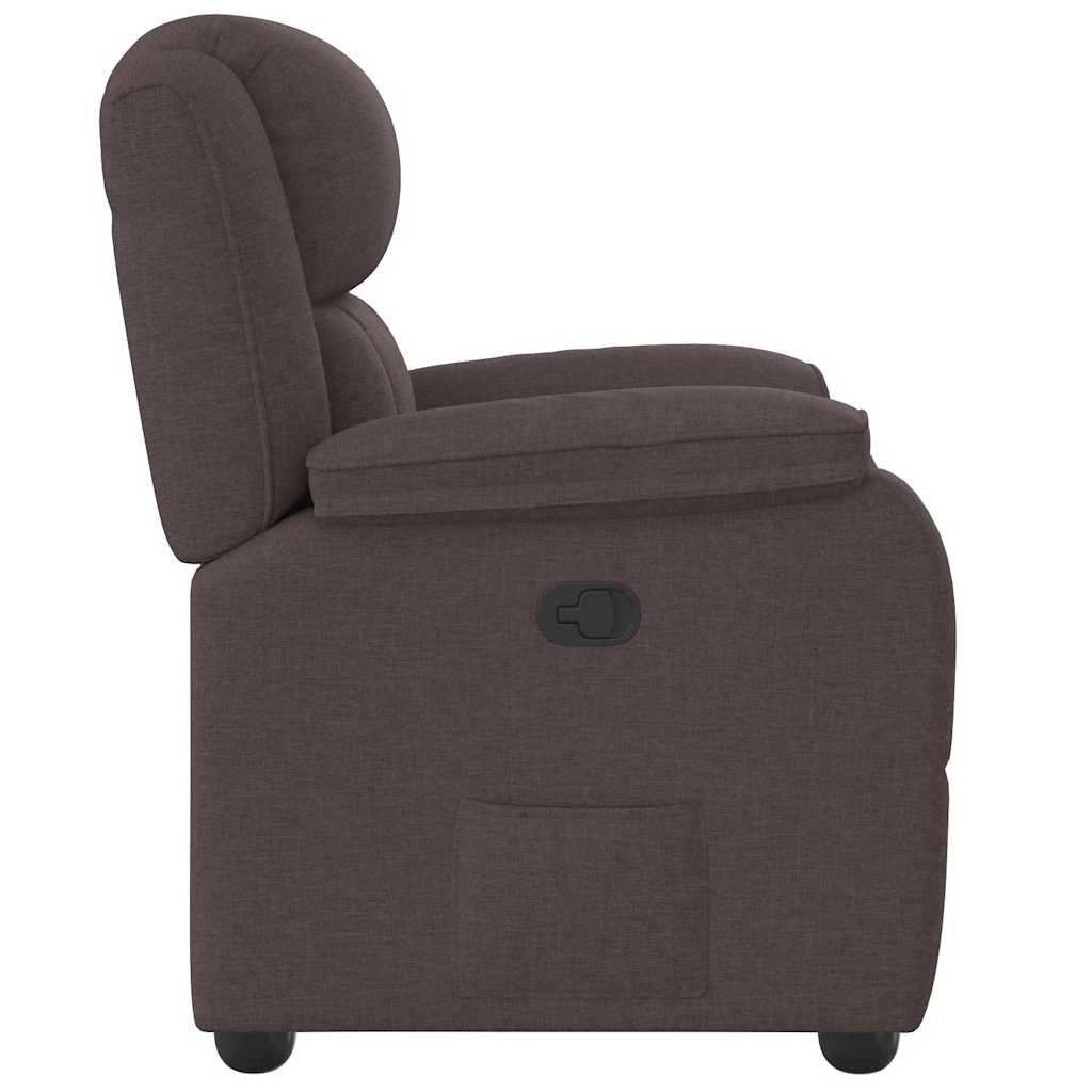 Fauteuil inclinable Marron foncé Tissu - XIOS