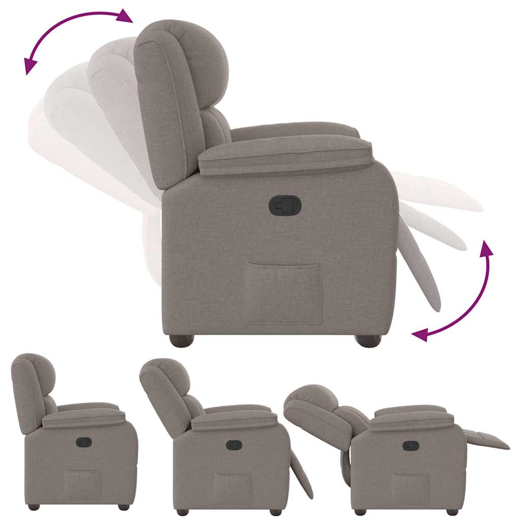 Fauteuil inclinable Taupe Tissu - XIOS
