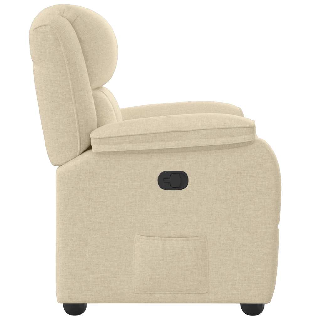 Fauteuil inclinable Crème Tissu