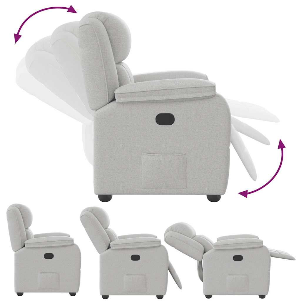 Fauteuil inclinable gris nuage tissu - XIOS