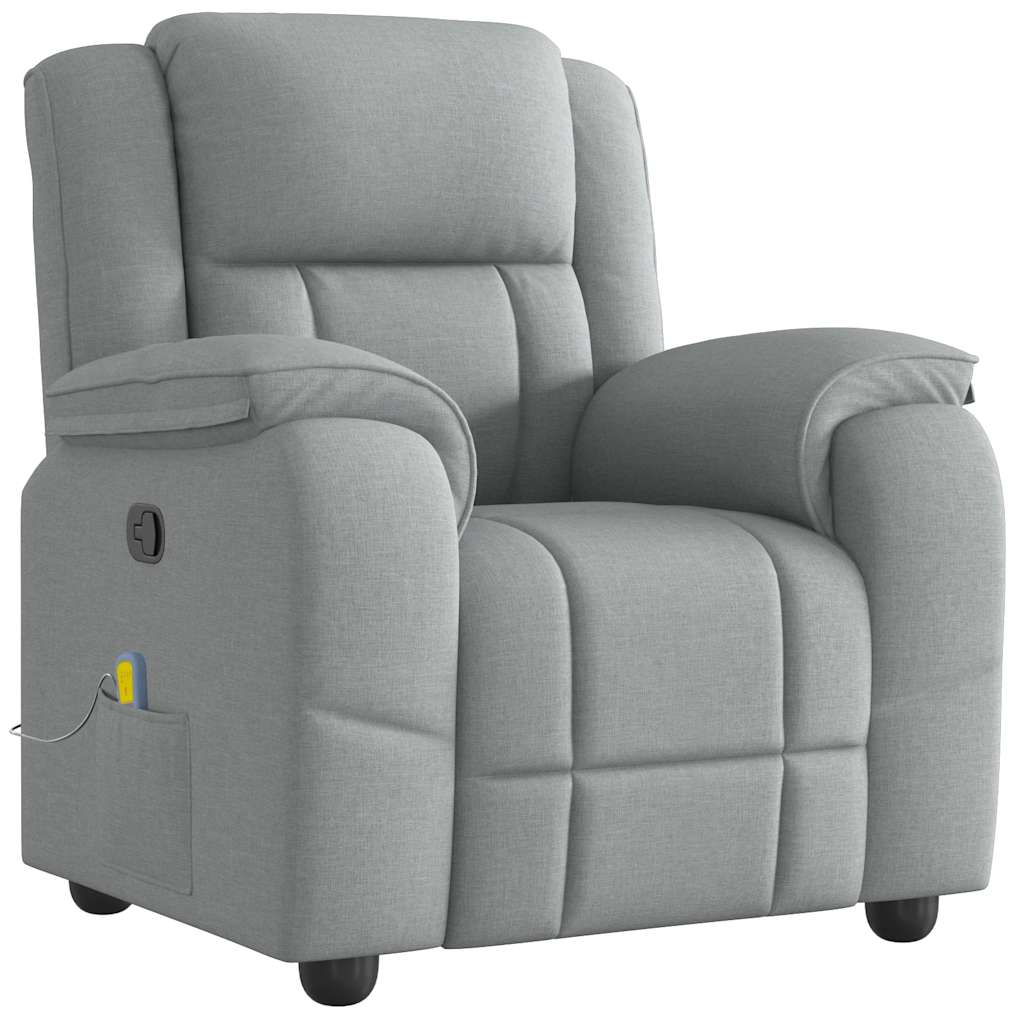 Fauteuil de massage inclinable Gris clair Tissu - XIOS