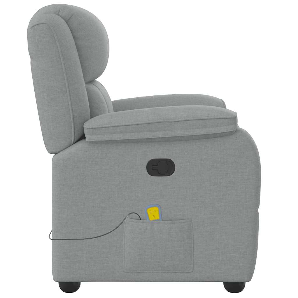 Fauteuil de massage inclinable Gris clair Tissu - XIOS