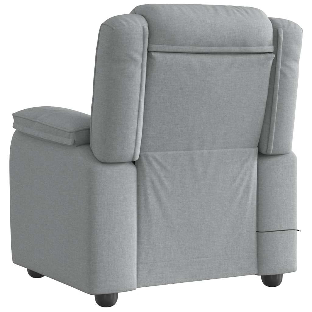 Fauteuil de massage inclinable Gris clair Tissu - XIOS
