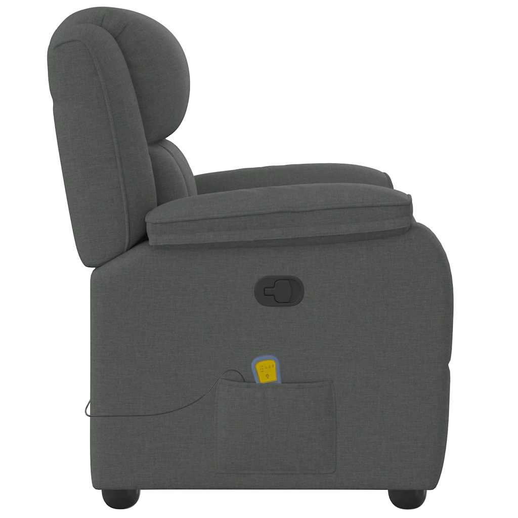Fauteuil de massage inclinable Gris foncé Tissu - XIOS