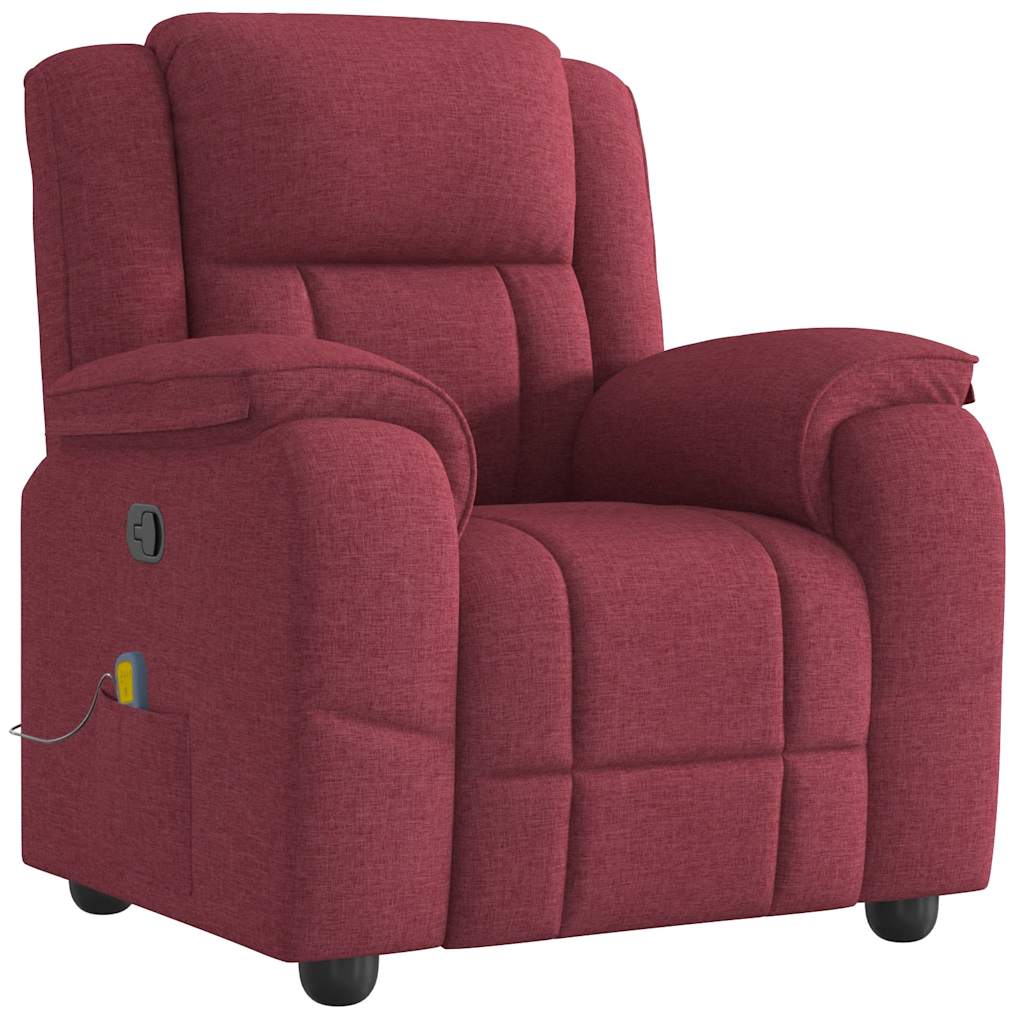 Fauteuil de massage inclinable Rouge bordeaux Tissu - XIOS