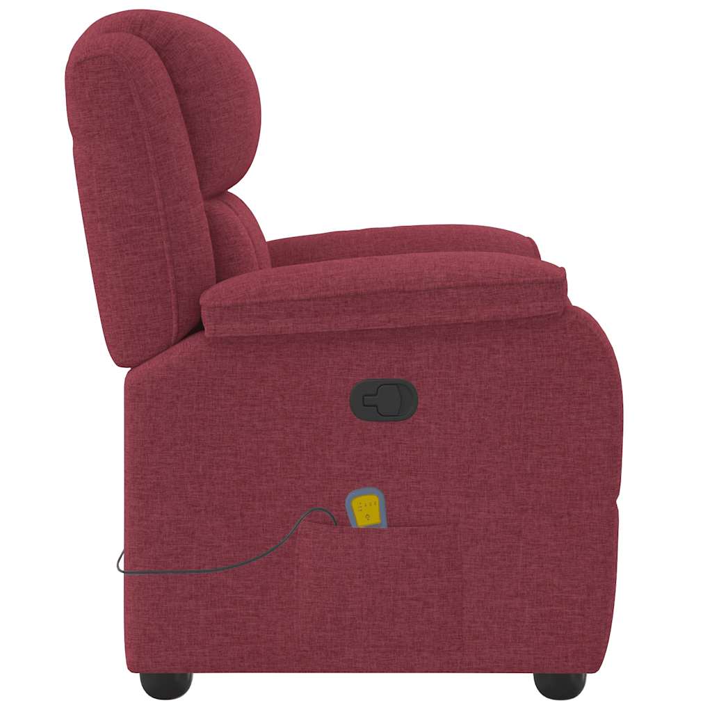 Fauteuil de massage inclinable Rouge bordeaux Tissu - XIOS