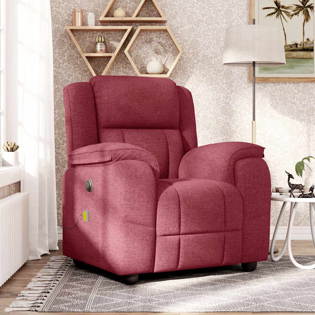 Fauteuil de massage inclinable Rouge bordeaux Tissu