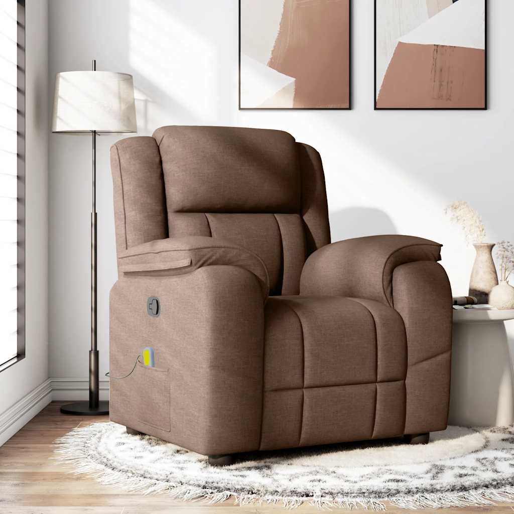 Fauteuil de massage inclinable Marron Tissu - XIOS