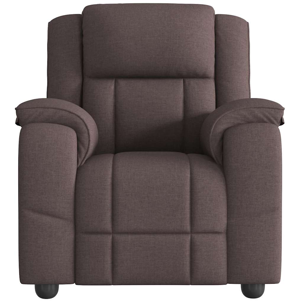 Fauteuil de massage inclinable Marron foncé Tissu - XIOS