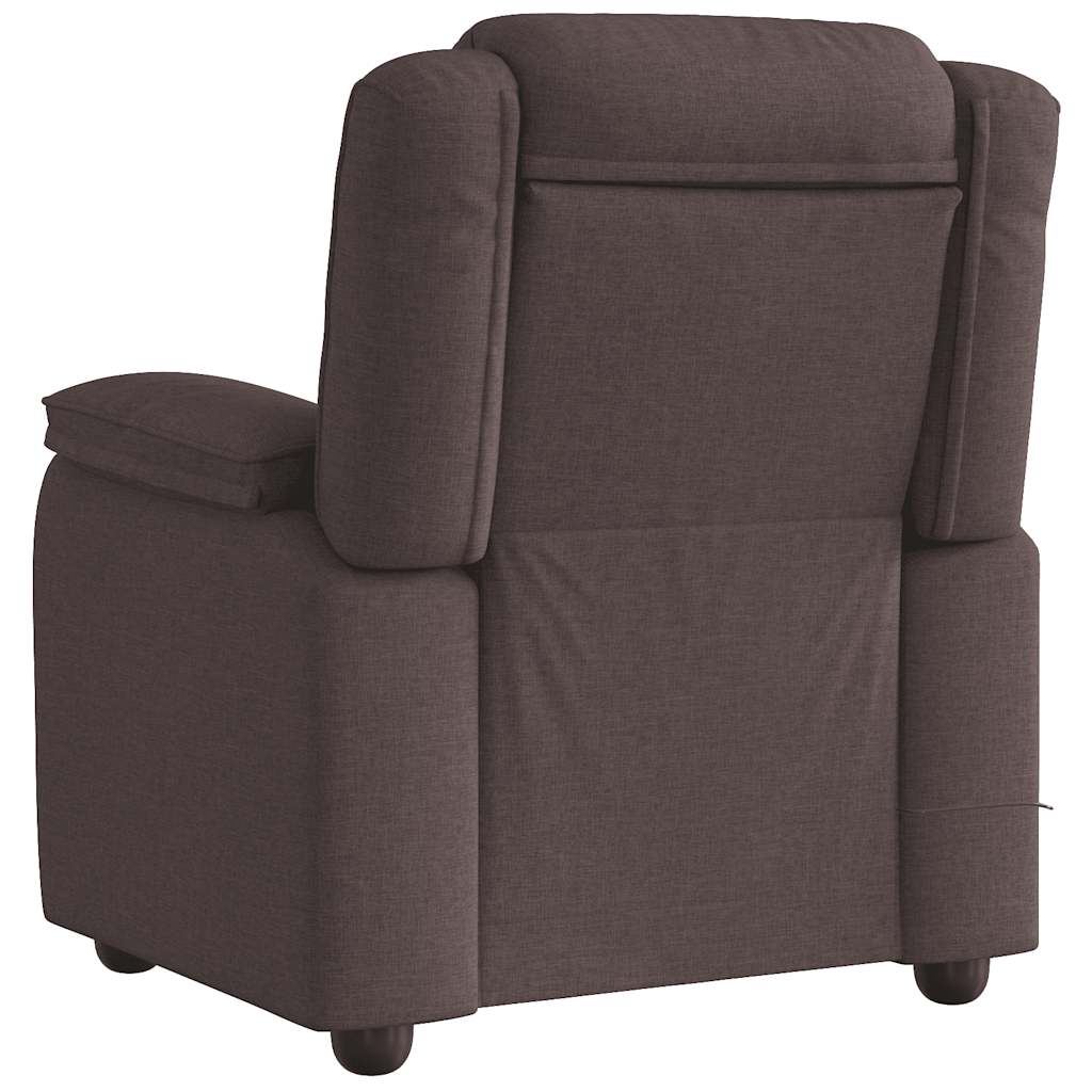 Fauteuil de massage inclinable Marron foncé Tissu - XIOS