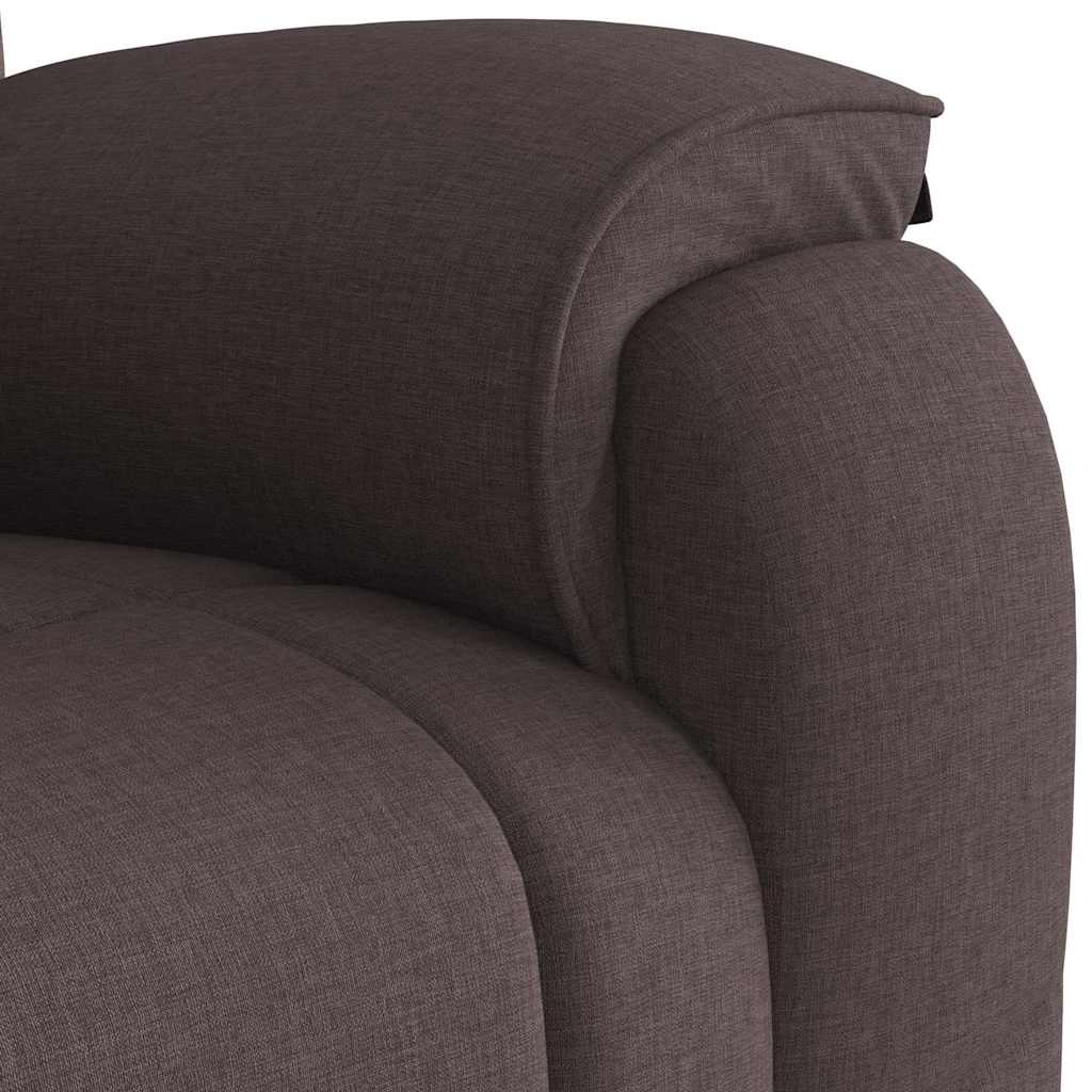 Fauteuil de massage inclinable Marron foncé Tissu - XIOS