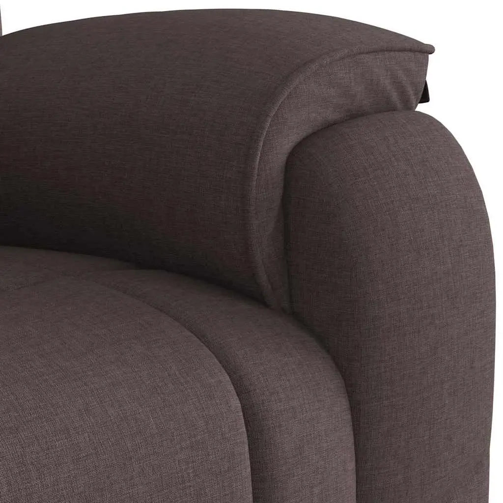 Fauteuil de massage inclinable Marron foncé Tissu - XIOS