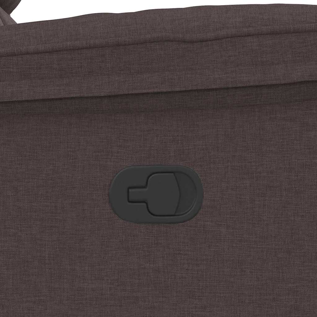 Fauteuil de massage inclinable Marron foncé Tissu - XIOS