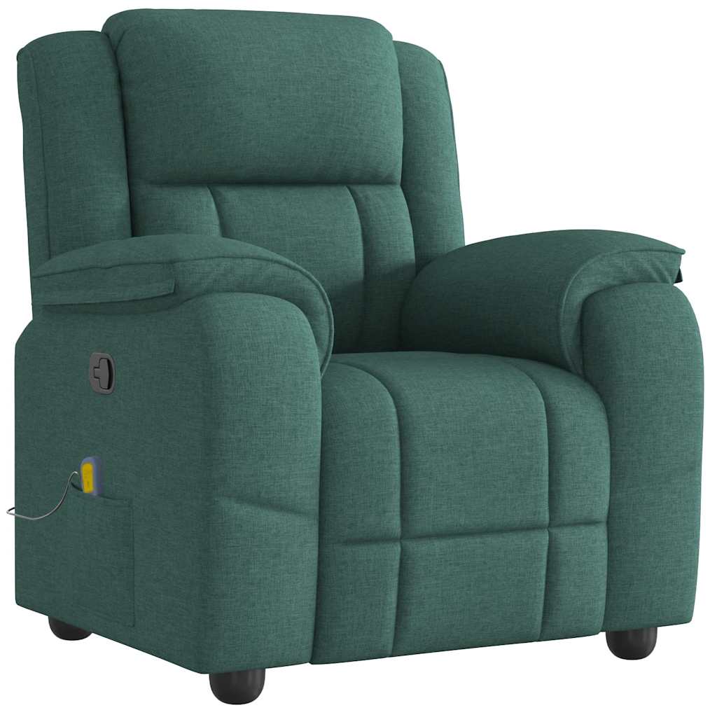 Fauteuil de massage inclinable Vert foncé Tissu - XIOS