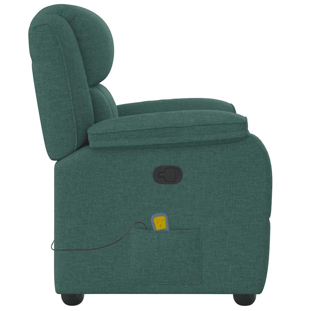 Fauteuil de massage inclinable Vert foncé Tissu - XIOS