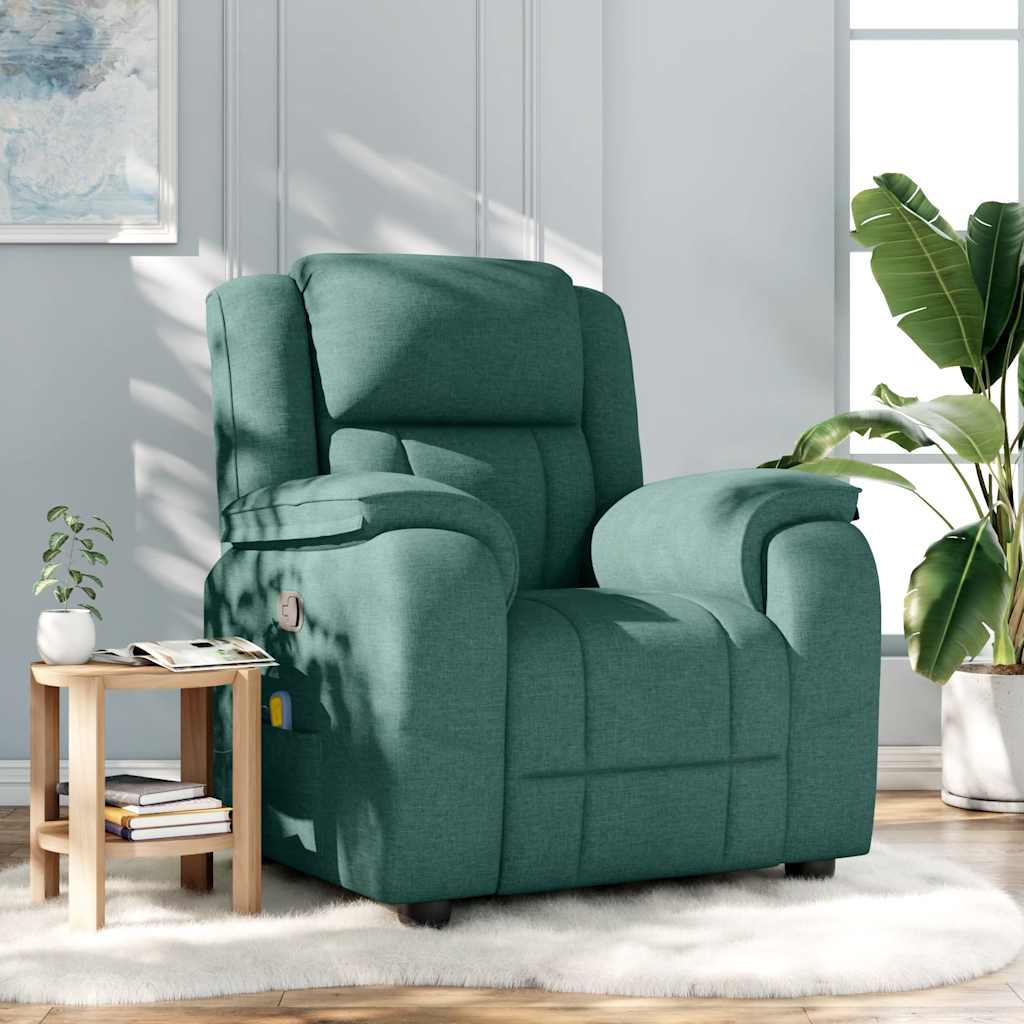 Fauteuil de massage inclinable Vert foncé Tissu - XIOS