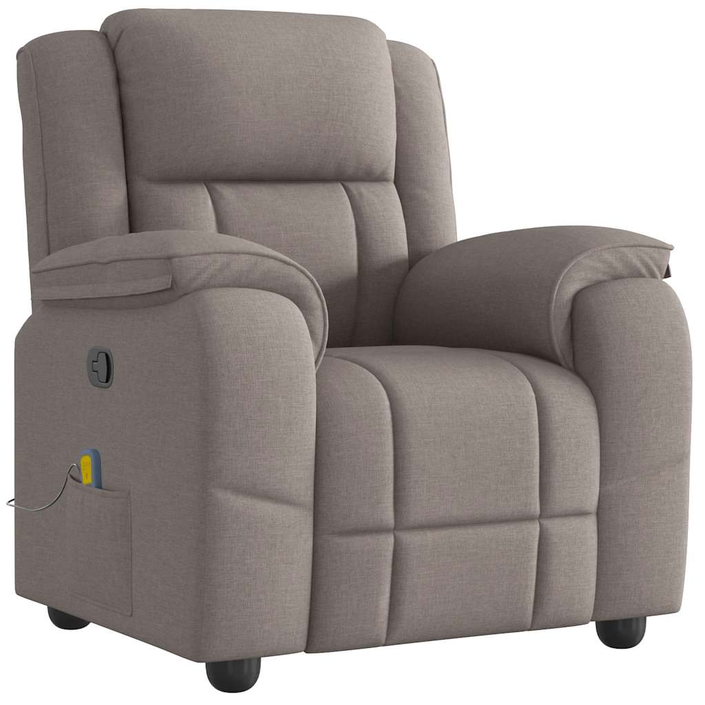 Fauteuil de massage inclinable Taupe Tissu - XIOS