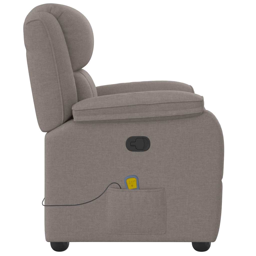 Fauteuil de massage inclinable Taupe Tissu - XIOS