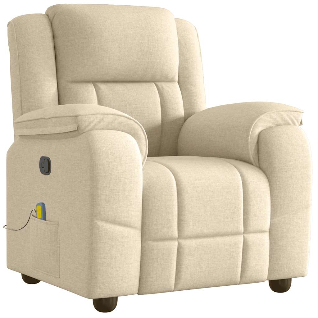 Fauteuil de massage inclinable Crème Tissu - XIOS