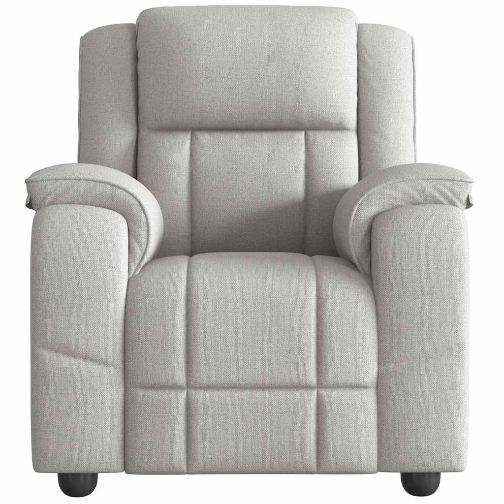 Fauteuil de massage inclinable gris nuage tissu - XIOS