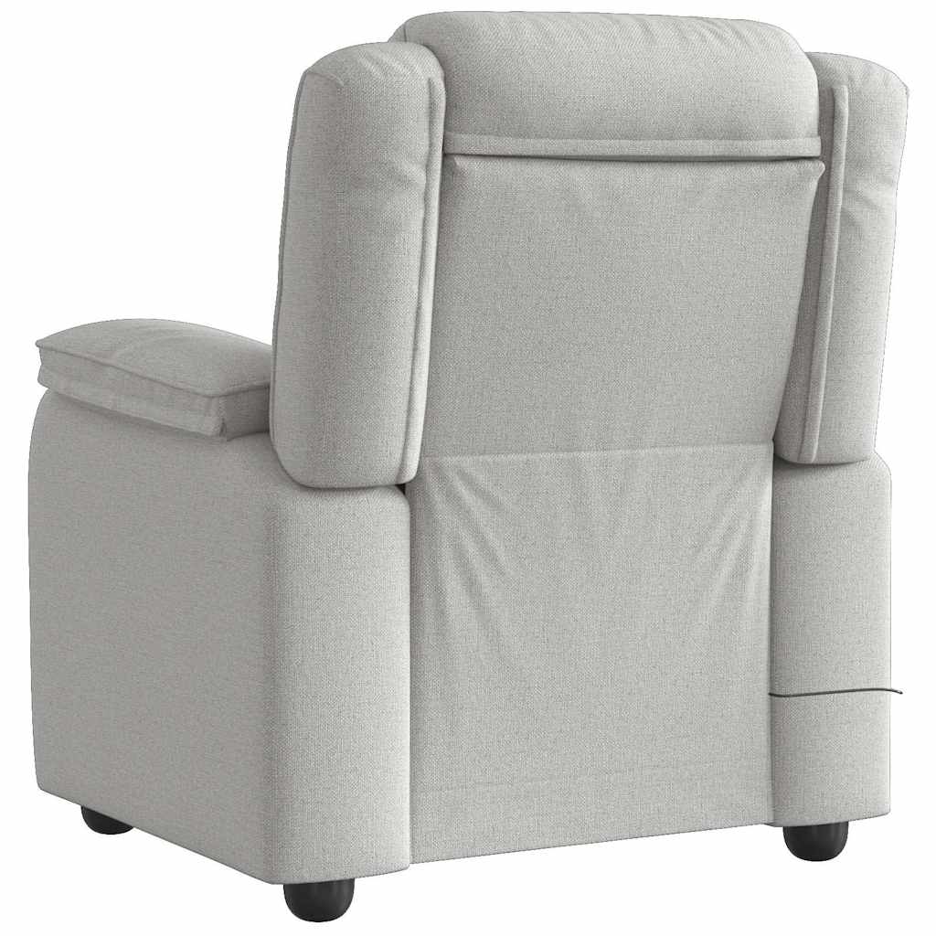 Fauteuil de massage inclinable gris nuage tissu - XIOS