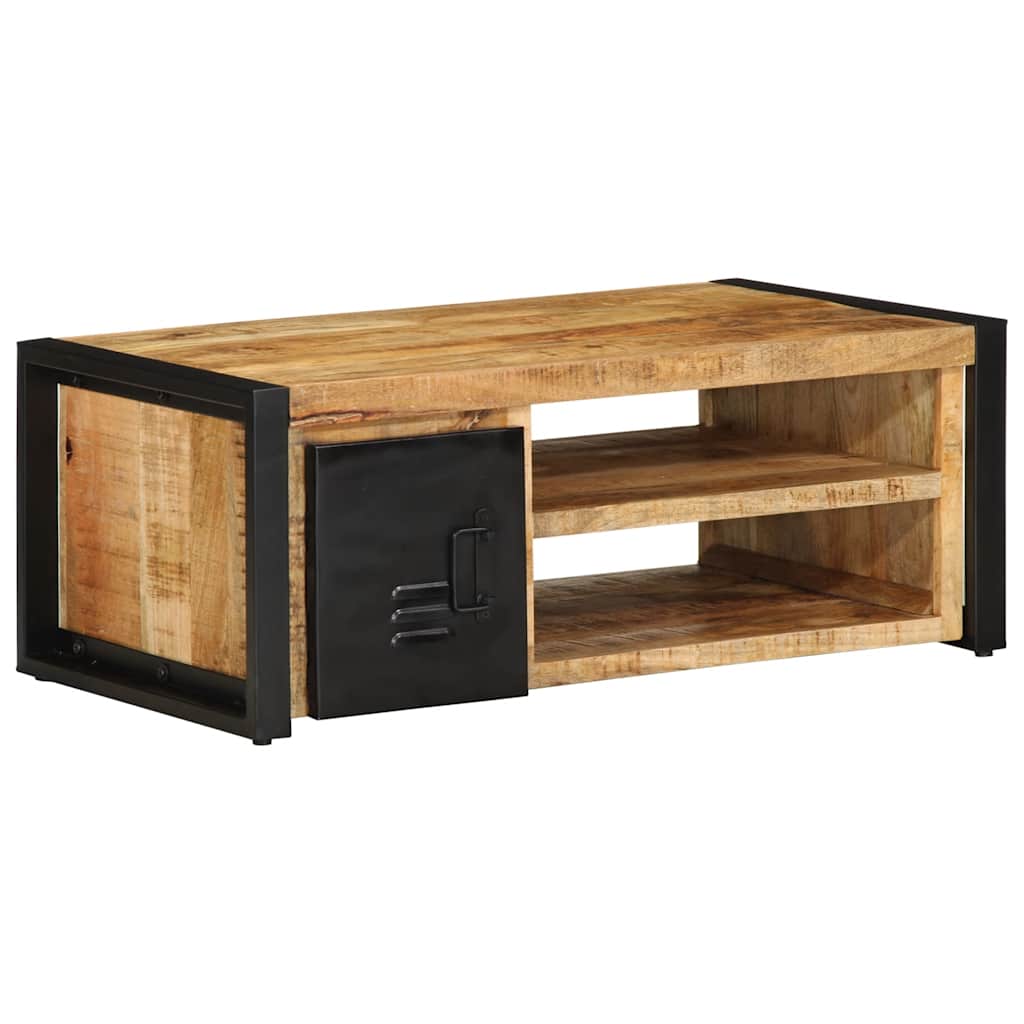 Table basse 90x50x36 cm bois de manguier massif brut - XIOS