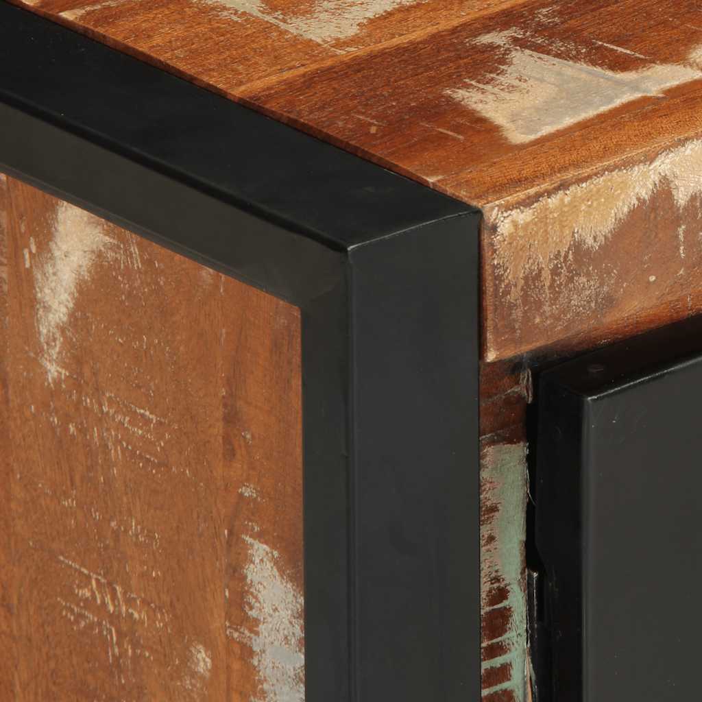 Table basse multicolore 90x50x36 cm bois de récupération massif - XIOS