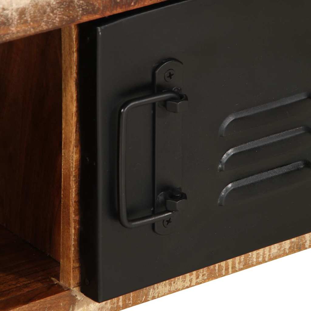 Table basse multicolore 90x50x36 cm bois de récupération massif - XIOS