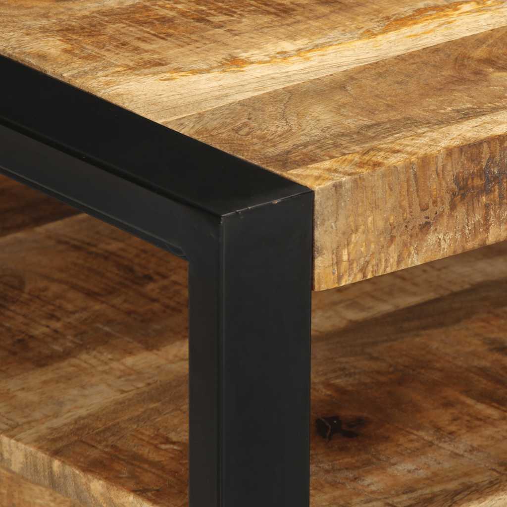 Table basse 90x50x36 cm bois de manguier massif brut