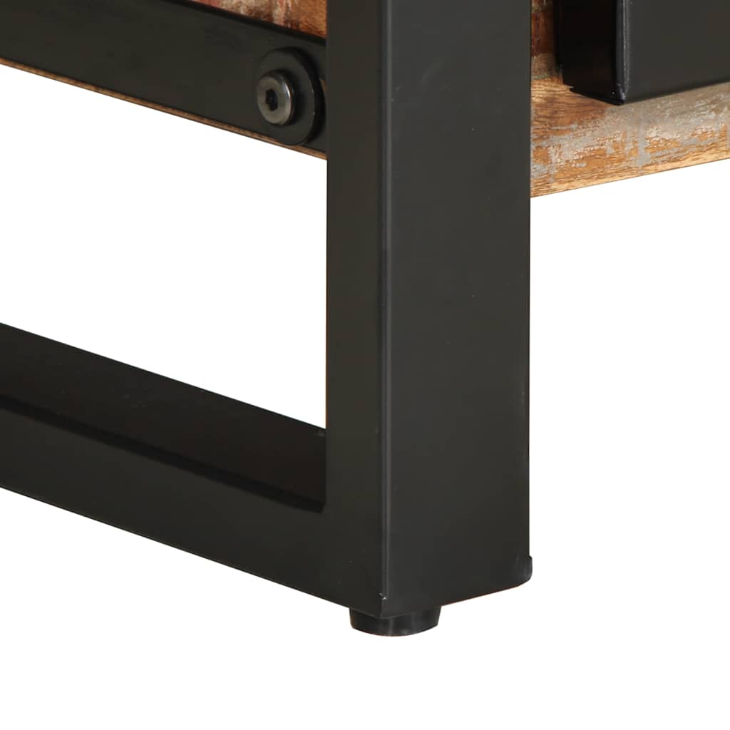 Table basse multicolore 90x50x36 cm bois de récupération massif - XIOS