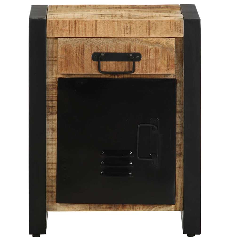Tables de chevet 2 pcs bois de manguier massif brut