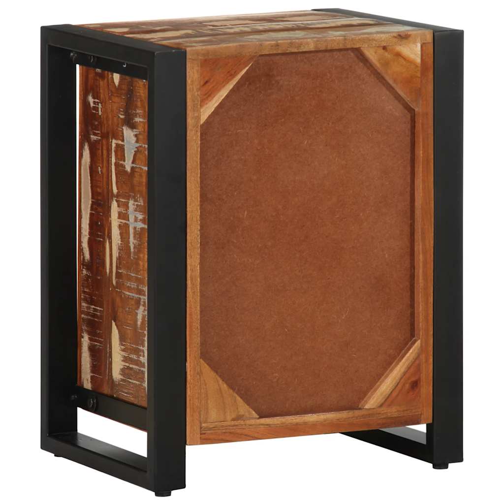 Table de chevet multicolore 40x30x50 cm bois de récupération - XIOS