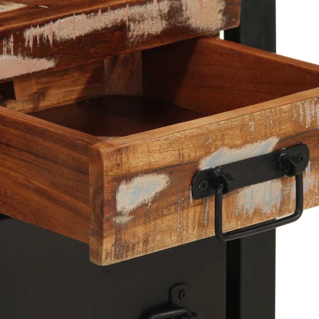 Tables de chevet 2 pcs multicolore bois massif de manguier brut - XIOS