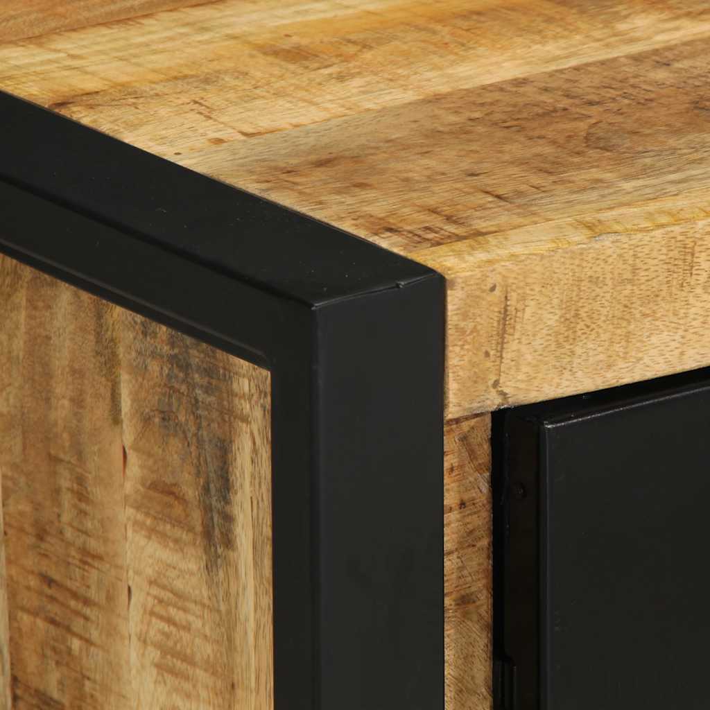 Table de chevet 40x30x51 cm bois massif de manguier brut - XIOS