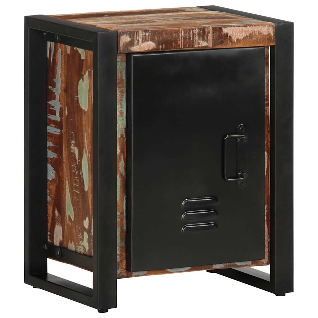 Table de chevet multicolore 40x30x51 cm bois de récupération - XIOS