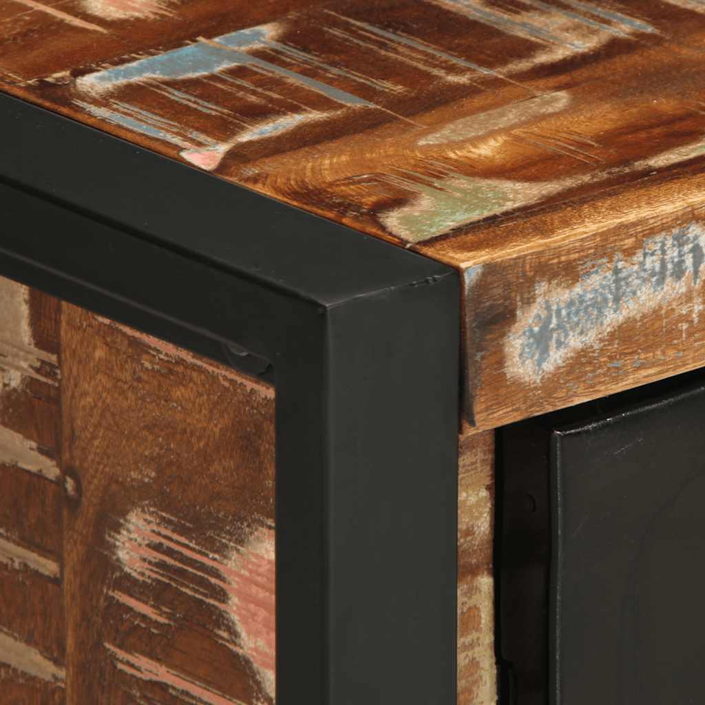 Table de chevet multicolore 40x30x51 cm bois de récupération - XIOS