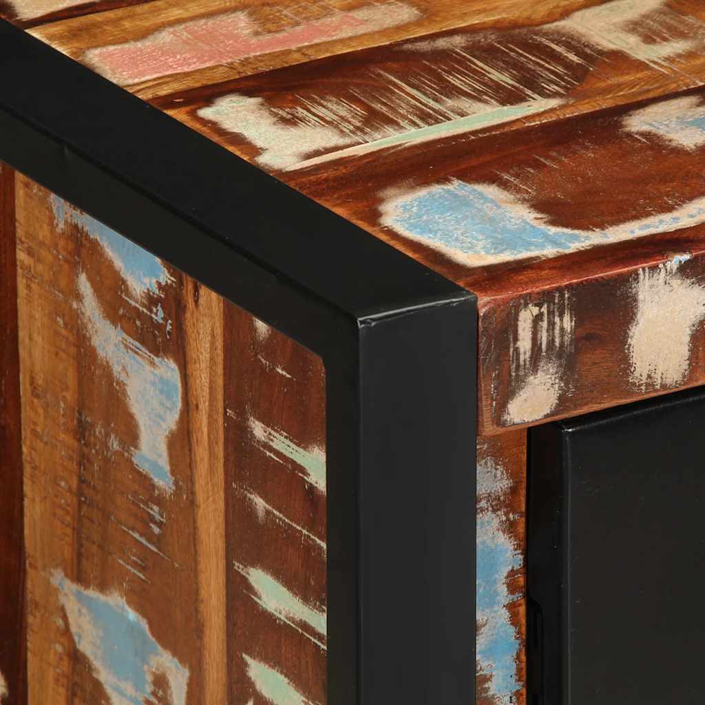 Buffet multicolore 55x35x70 cm bois massif récupération - XIOS