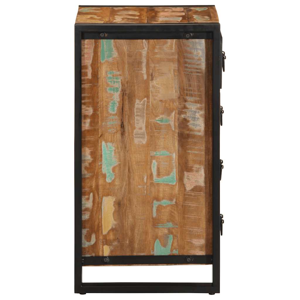 Armoire à tiroir multicolore 40x40x75 cm bois de récupération - XIOS
