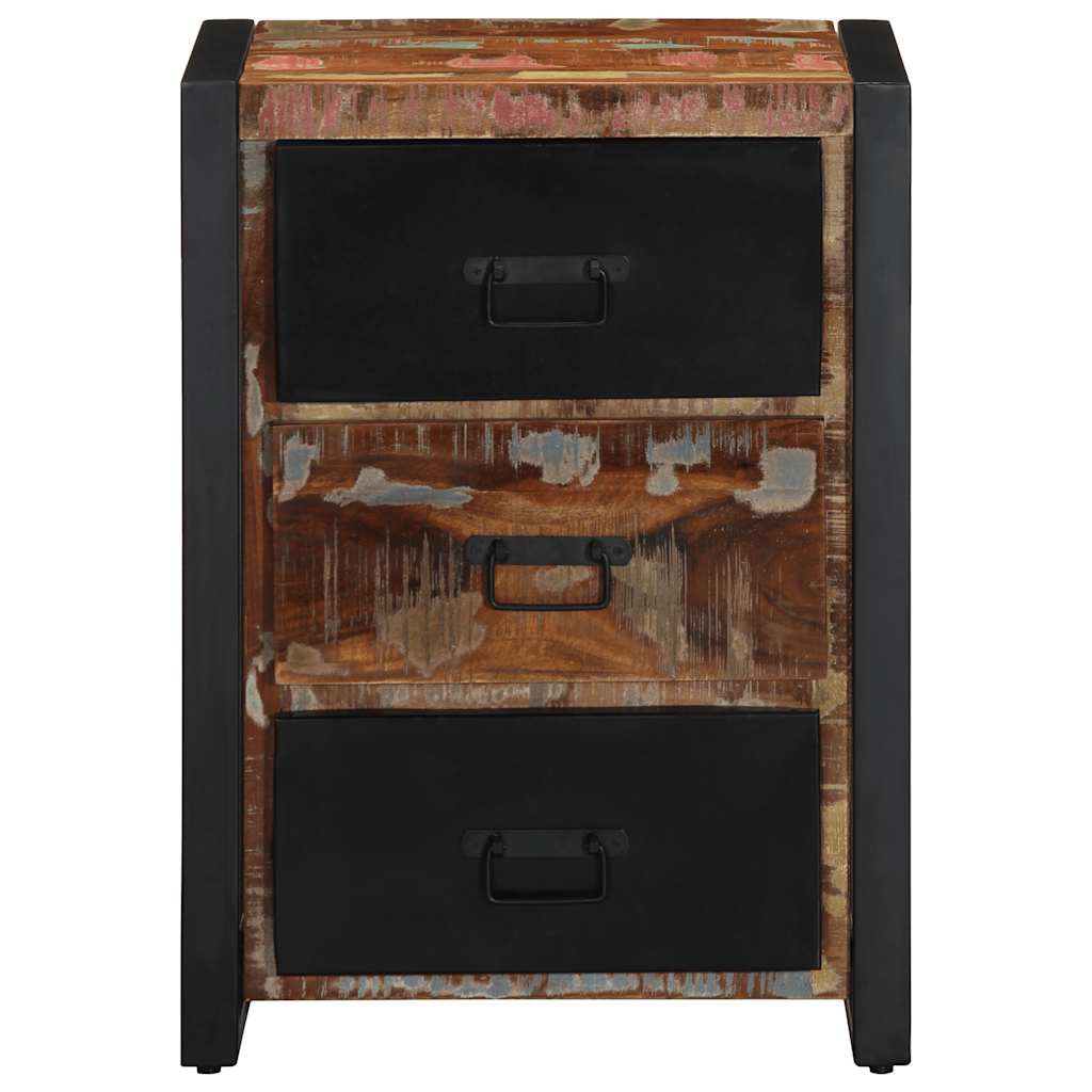 Meuble à tiroirs multicolore 50x35x70 cm en bois massif recyclé - XIOS