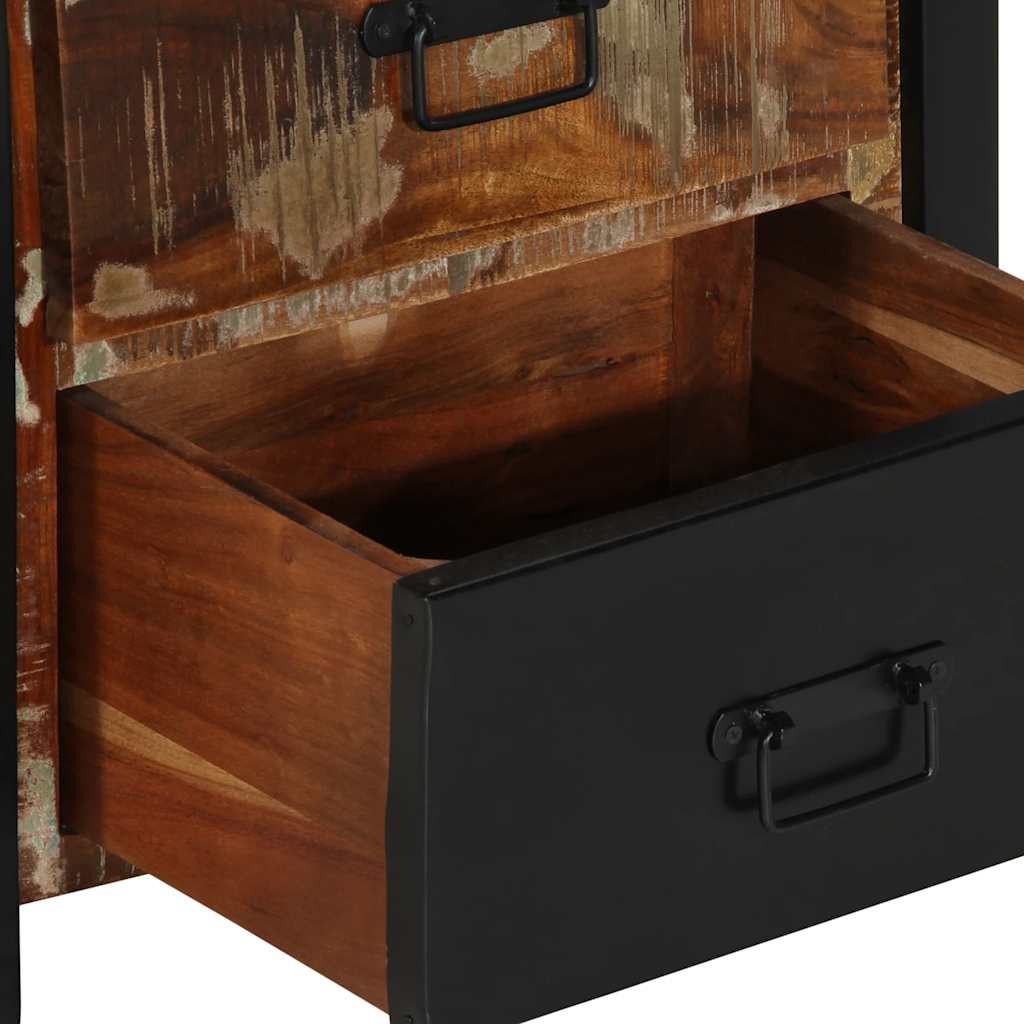 Meuble à tiroirs multicolore 50x35x70 cm en bois massif recyclé - XIOS