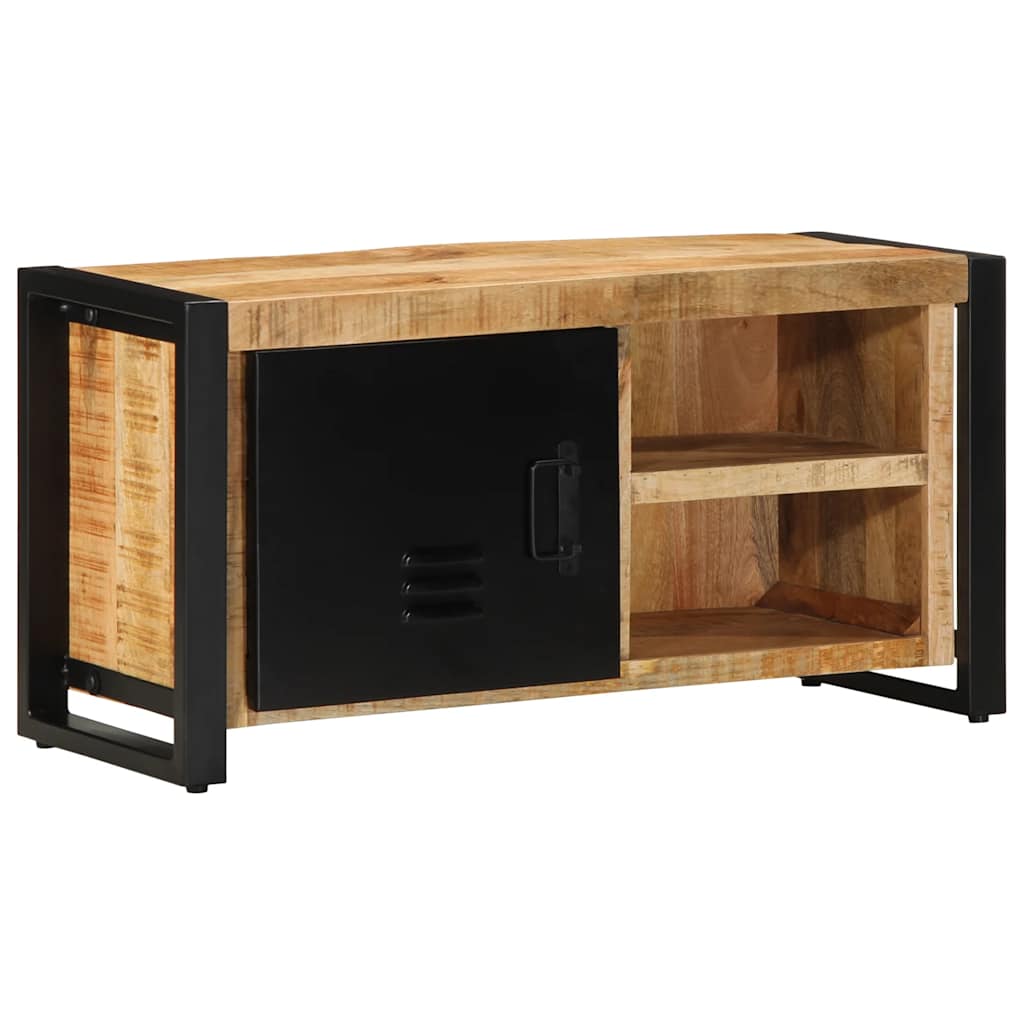 Meuble TV 80x30x40 cm bois massif de manguier brut - XIOS