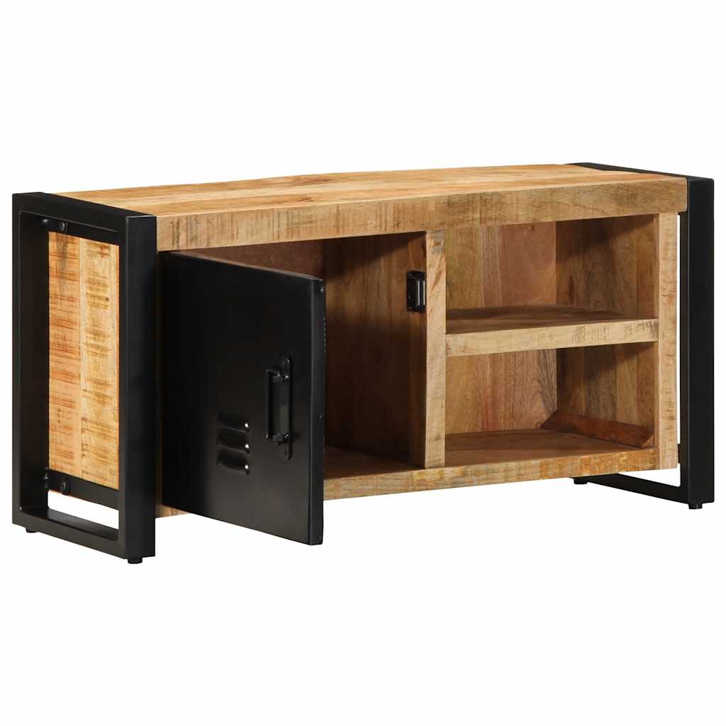 Meuble TV 80x30x40 cm bois massif de manguier brut - XIOS