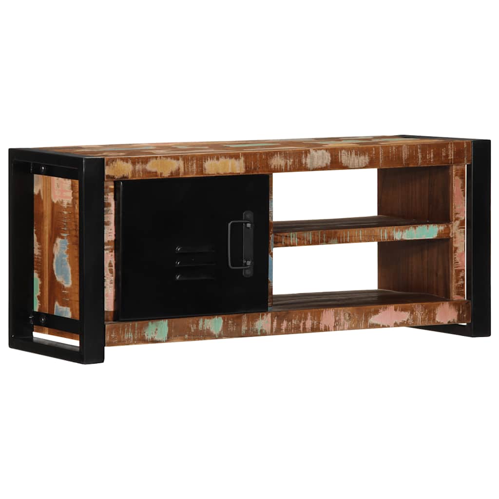 Meuble TV 80x30x35 cm bois massif de récupération - XIOS