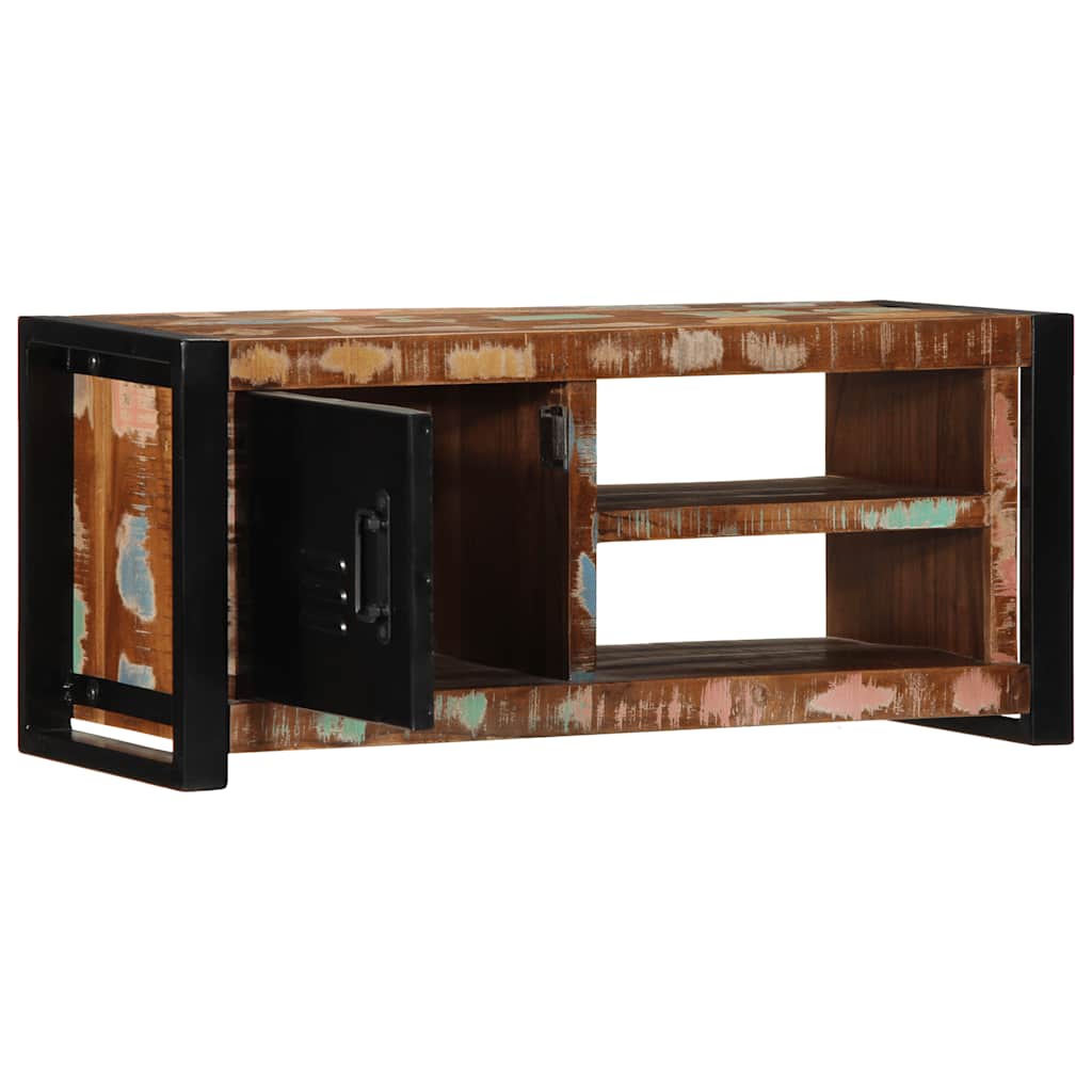 Meuble TV 80x30x35 cm bois massif de récupération - XIOS
